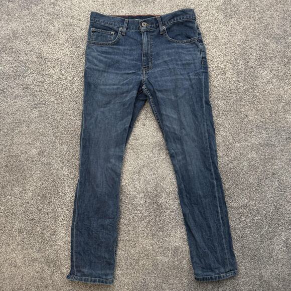 Eddie Bauer Jeans Mens 30x30 Blue Slim Fit Specially Dyed Stretch Denim Pants - Picture 1 of 16